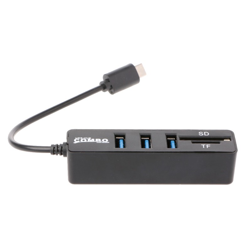 Đầu Đọc Thẻ Nhớ 3 Cổng Usb 2.0 Hub Usb 3.1 Type C Otg Sd / Tf Cho Imac Macbook