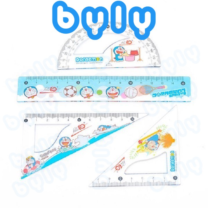 [Ship hỏa tốc] Bộ Thước Kẻ Doraemon 𝑻𝒉𝒊𝒆̂𝒏 𝑳𝒐𝒏𝒈 Điểm 10 TP-SR09/DO - ByLy Store