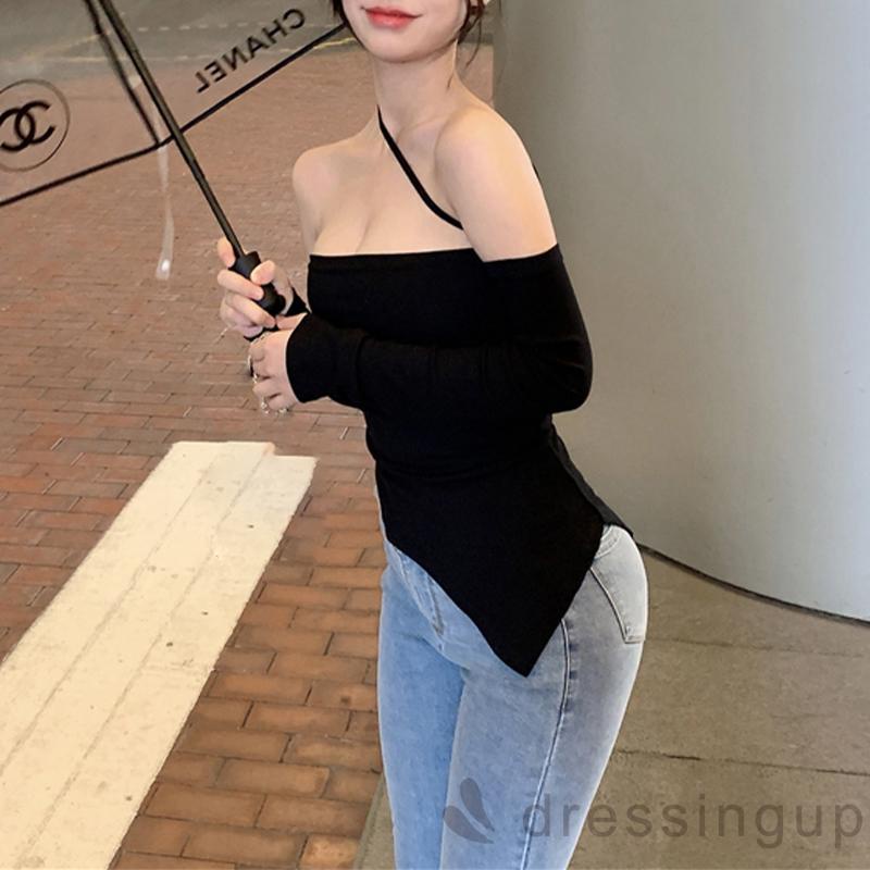 Áo kiểu tay dài trễ vai thiết kế độc đáo thời trang cho nữ