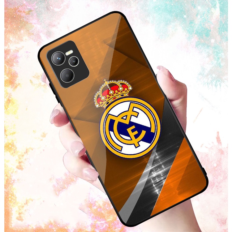 Ốp Lưng REALME C35, Narzo 50A Prime mặt kính cường lực cao cấp In hình Câu Lạc Bộ Bóng Đá