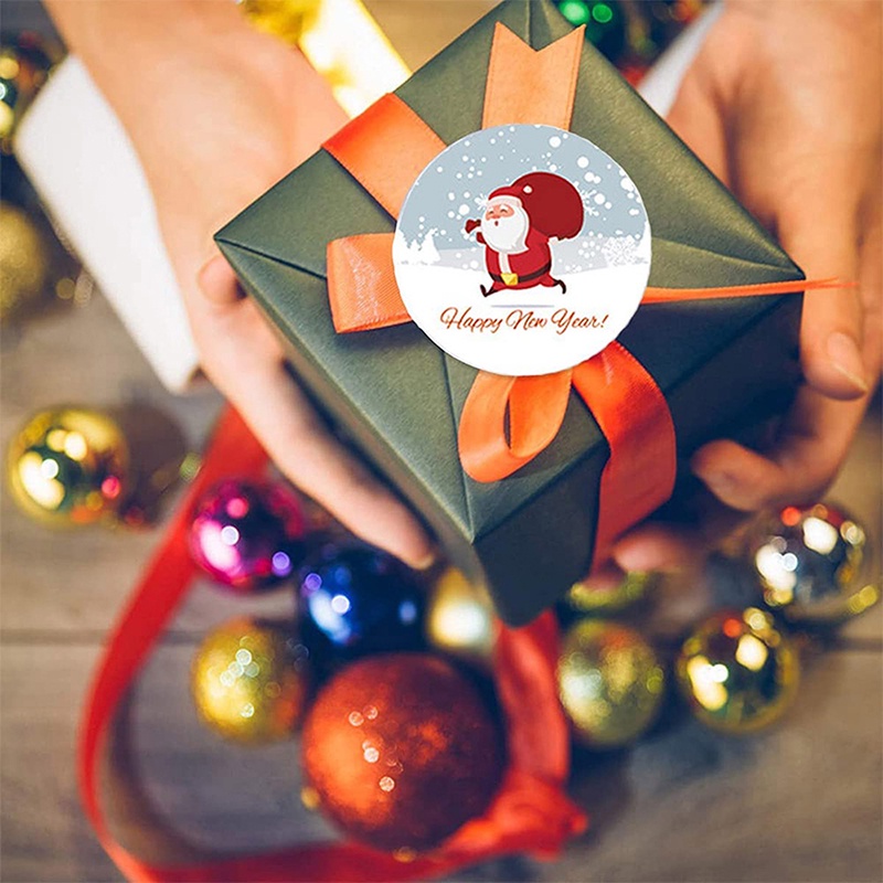 Nhãn Dán Trang Trí Giáng Sinh In Chữ Merry Christmas