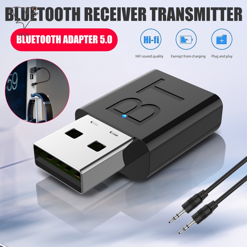 Bộ Chuyển Đổi USB Bluetooth 5.0 Thu Phát Không Dây Cho Tai Nghe PC Tai Nghe Không Dây USB Bluetooth 5.0