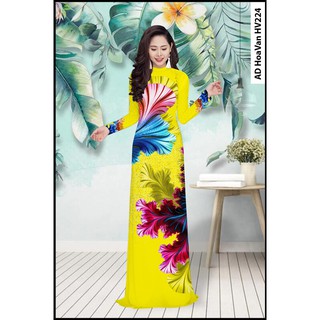 ÁO DÀI LỤA IN 3D hàng cao cấp cả bộ