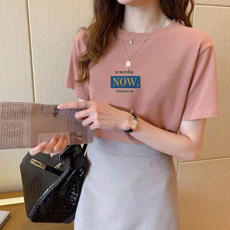 Korean version of loose fashion print trend short-sleeved T-shirt woman