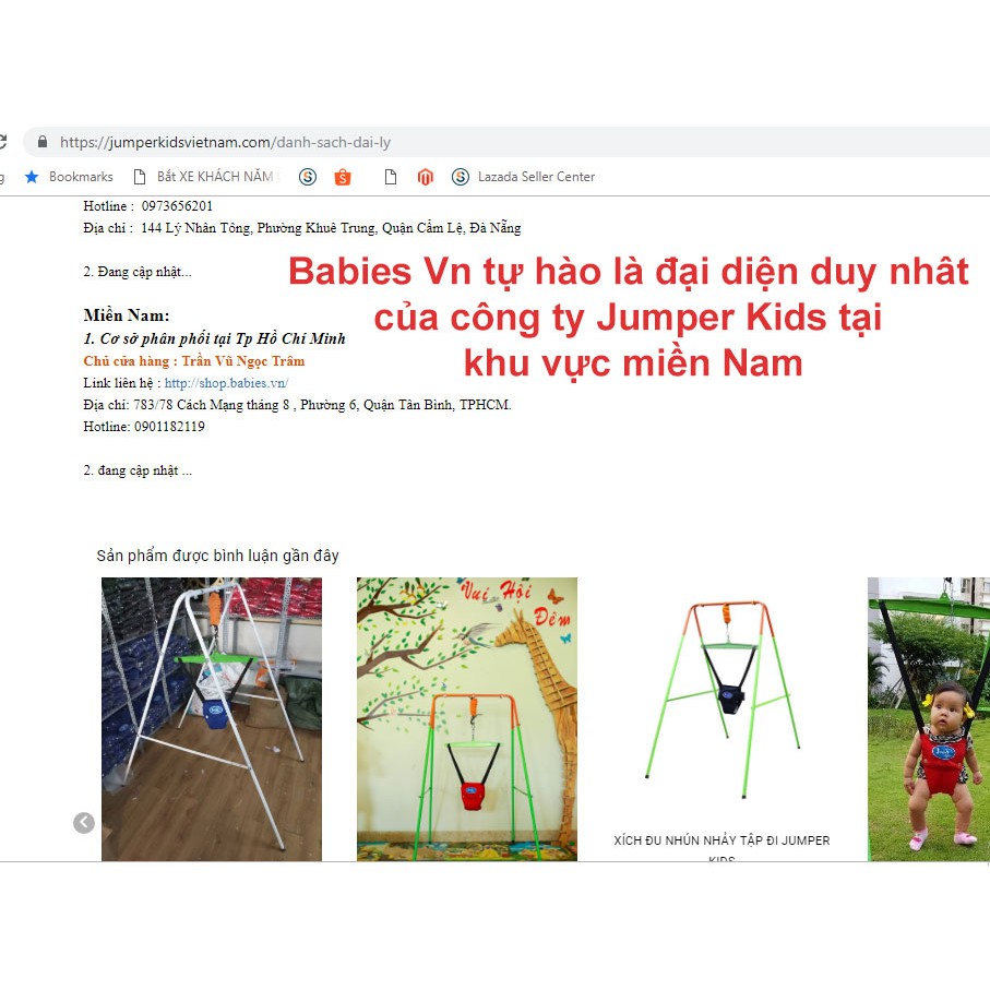 Xích đu nhún nhảy với đai tập đi cho bé Jumper Kids