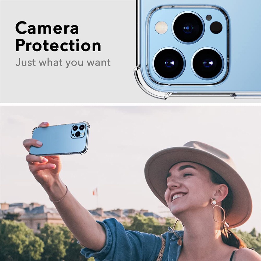 Ốp lưng mềm trong suốt chống sốc cho iPhone 11 12 13 14 Pro Max X XS XR 6 6s 7 8 Plus