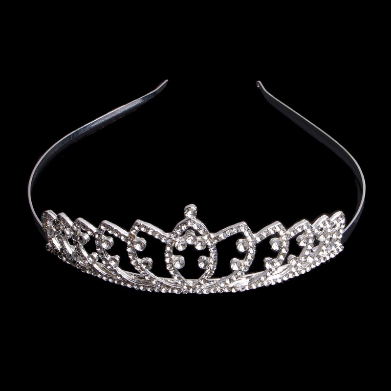 Vương Miện Đội Đầu Đính Đá Pha Lê Lấp Lánh Sang Trọng Cho Cô Dâu