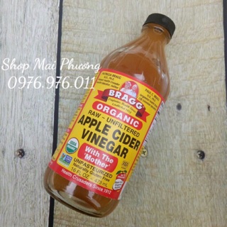 Giấm táo hữu cơ Bragg 473/946ml