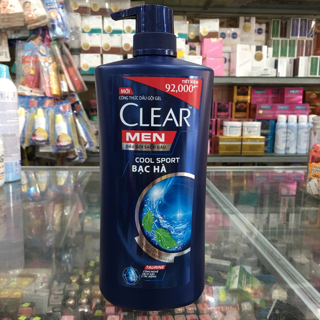 Dầu gội Clear Men sạch sâu da đầu 900g (882ml)