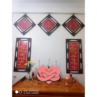 Combo Bộ tranh phòng thờ thêu sẵn 5 bức