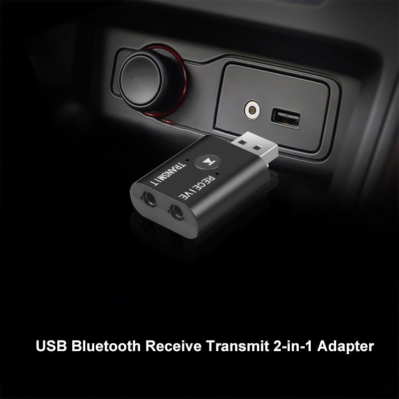 Bộ Thu Phát Bluetooth 5.0 Không Dây Hai Chiều USB Laptop PC Ô Tô Phát Nhạc