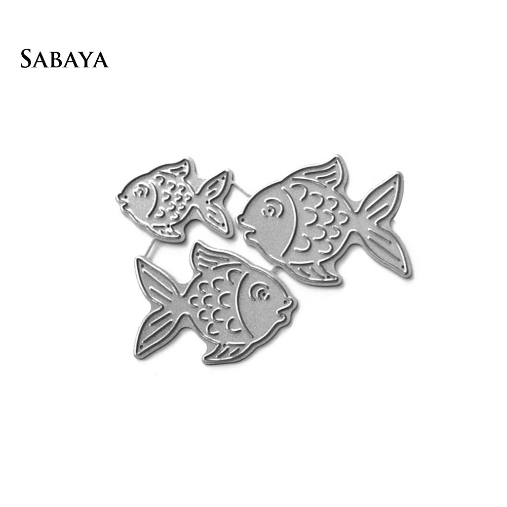 Khuôn Cắt Giấy Bằng Kim Loại Hình Cá Trang Trí Sổ Tay