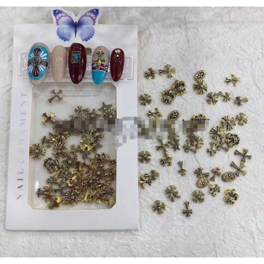 set charm thánh giá màu vàng bạc