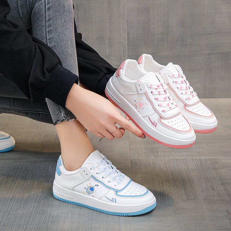 Giày Thể Thao Nữ MWC Sneaker Da Phối Màu Trẻ Trung Siêu HOT NUTT- 0598