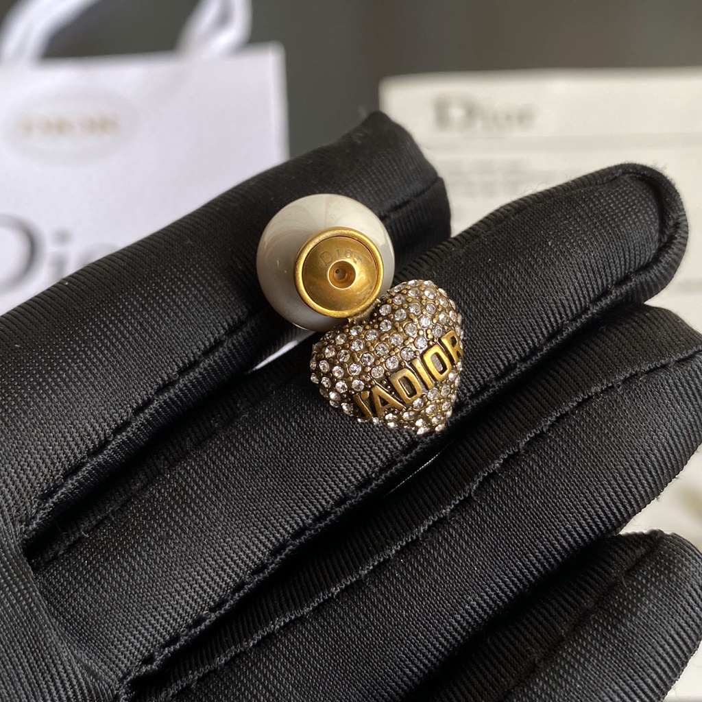 Khuyên Tai Tròn Khắc Chữ Dior Bằng Thép Titanium Thời Trang Cho Nữ