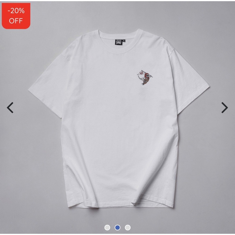 ÁO THUN GORI OLDSKULL TRẮNG MỚI