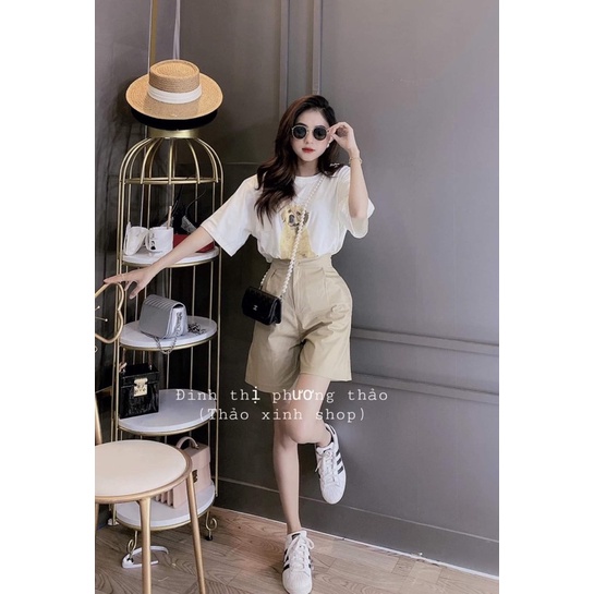 FreeshipSet bộ áo gâu + quần kaki trơn