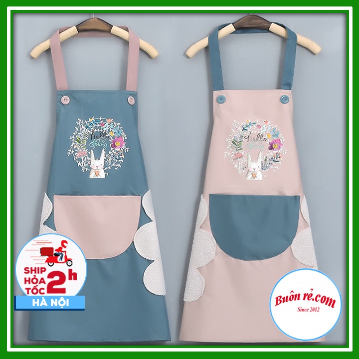 Tạp dề chống thấm nước, dầu mỡ màu pastel dễ thương dành cho không gian bếp của gia đình 01519