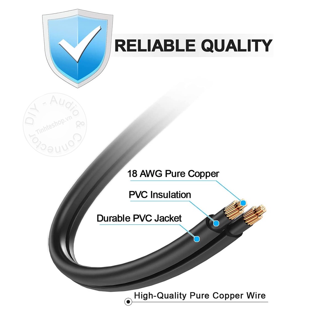 Dây nguồn số 8 cho TV PS3 PS4 PS5 Đài cassette Máy in dài 0.5 đến 2 mét