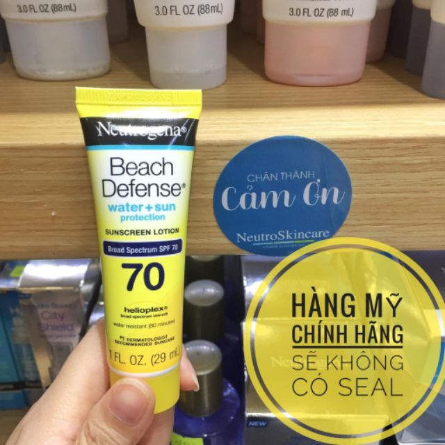 Kem chống nắng Neutrogena Beach Defense SPF 70 tuýp 29ml