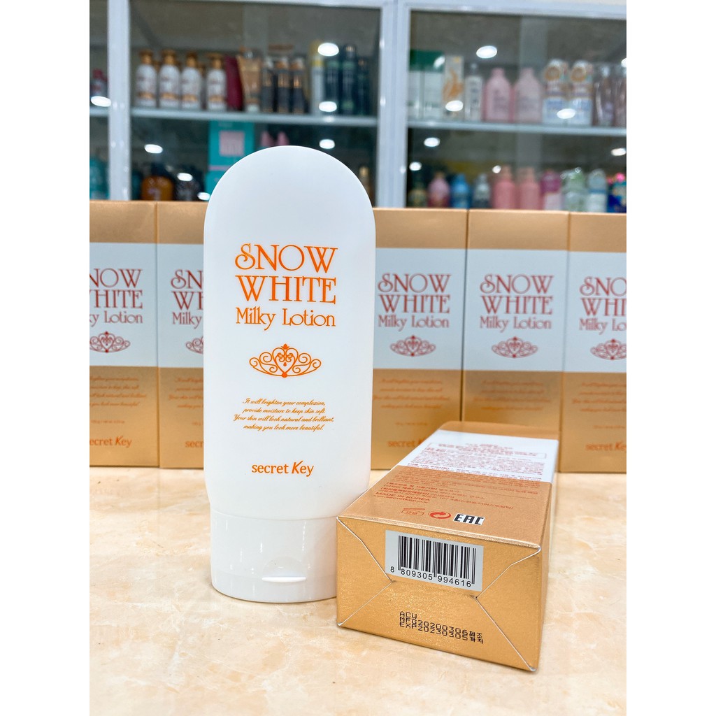 Sữa dưỡng thể dưỡng trắng da Secret Key Snow White Milky Lotion 120g