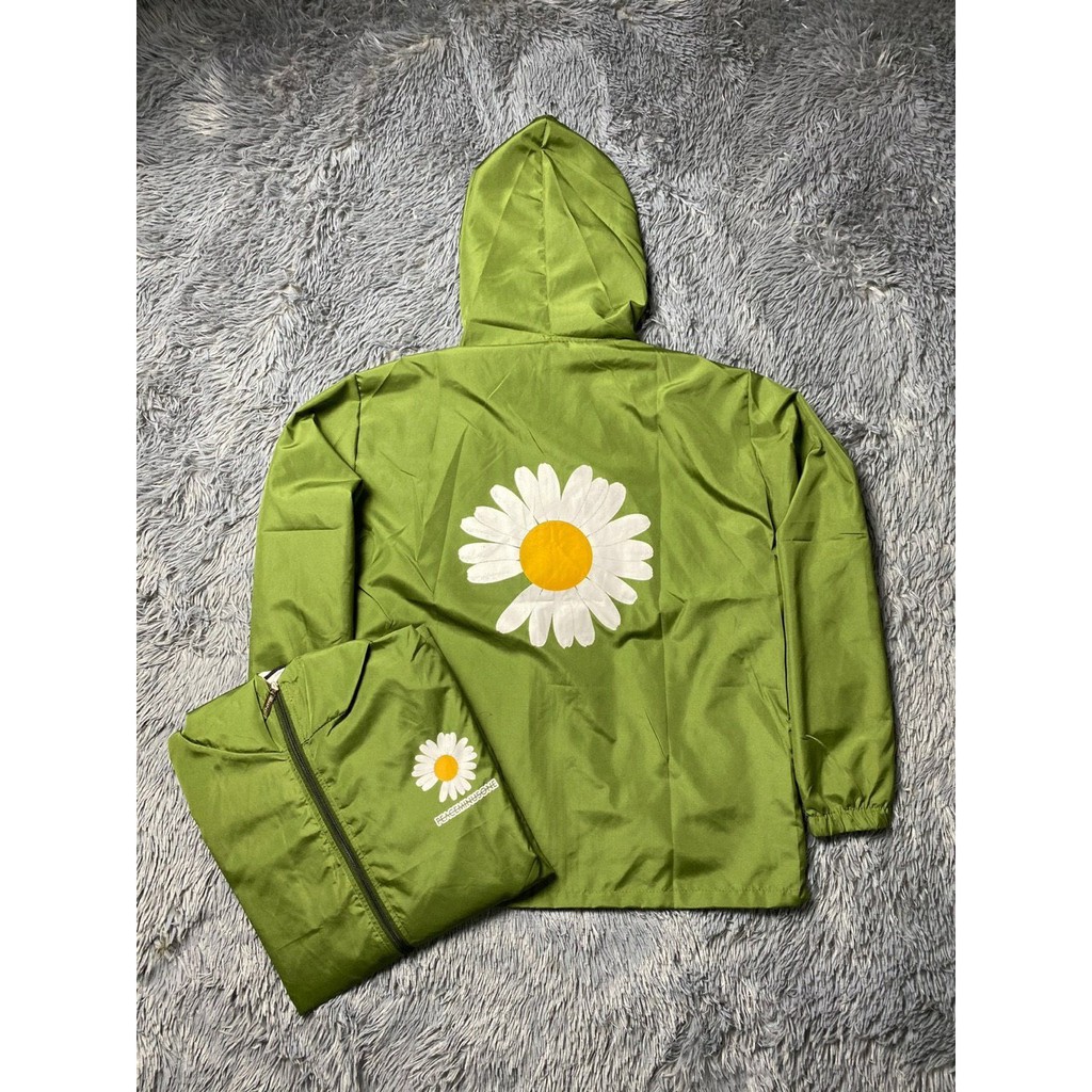 Áo khoác dù hoa cúc unisex