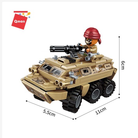 QMAN1726 - BỘ LẮP RÁP LEGO XE BỌC THÉP MAI PHỤC