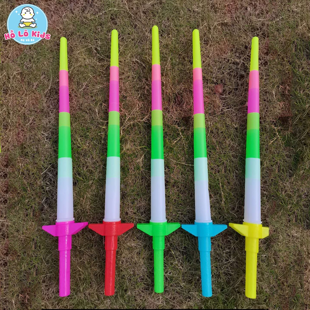 Kiếm đồ chơi có đèn 4 đoạn phát sáng nhiều màu dành cho bé Hồ Lô Kids