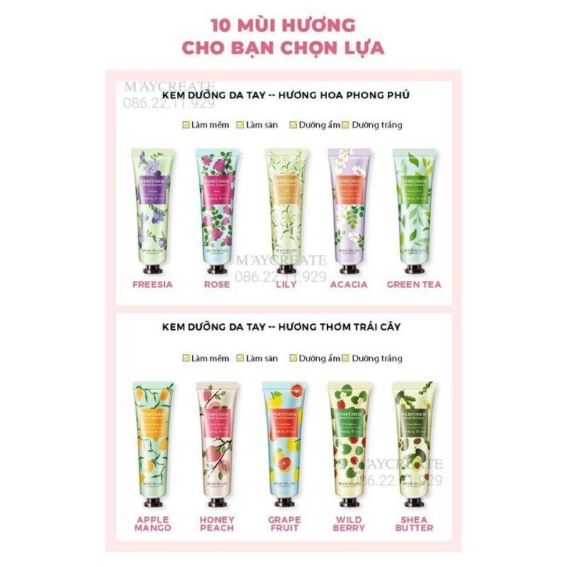 SÉT 10 Lọ Kem Dưỡng Da Tay Maycreate | BigBuy360 - bigbuy360.vn