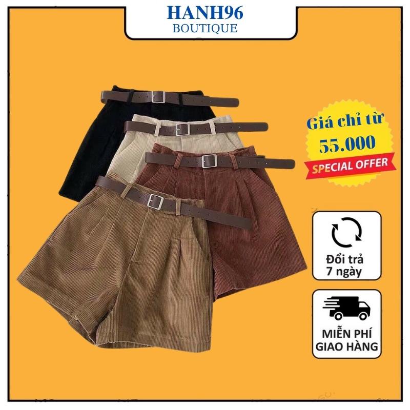 quần sooc nữ nhung tăm ấm đẹp hách dáng sang chảnh, quần đùi nhung nữ mặc nhà TR66