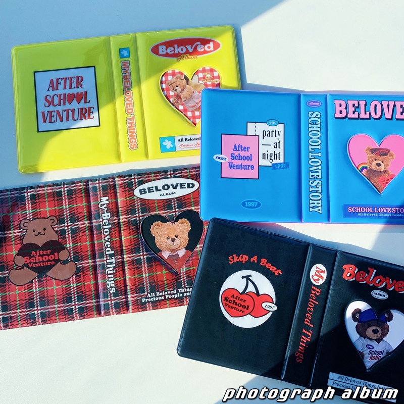 Album ảnh 3 inch hình ngôi sao/trái tim phong cách retro DIY tiện lợi