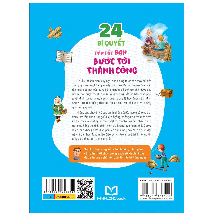 Sách: 24 Bí Quyết Dẫn Dắt Bạn Tới Thành Công – Lời Nhắn Nhủ Từ Carnegie Dành Cho Thanh Thiếu Niên