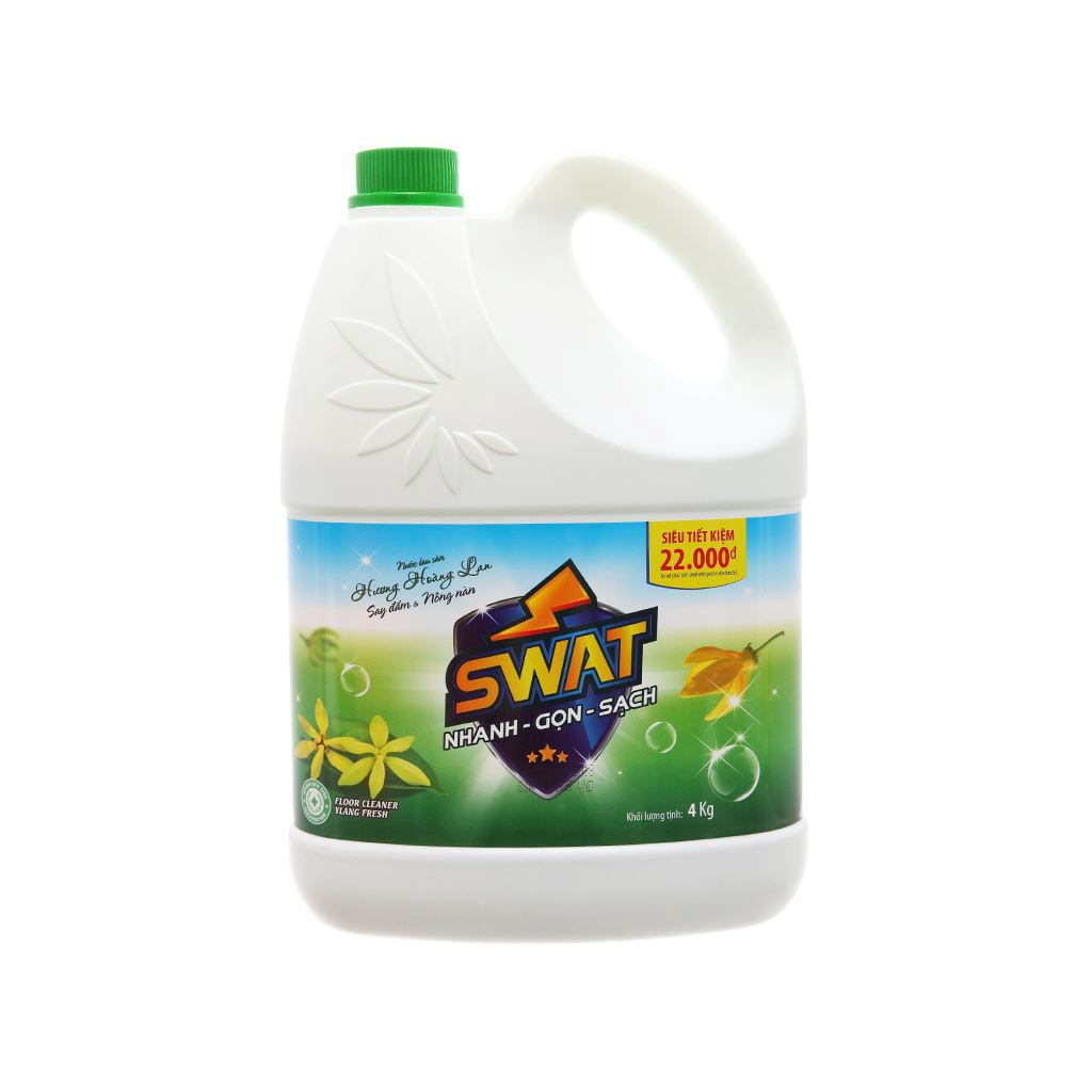 Nước lau sàn nhà Swat hương hoa Đủ mùi 4kg