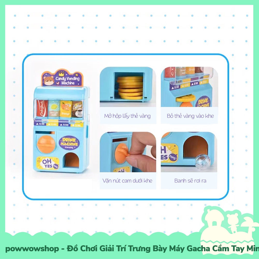 [Sẵn VN - Hỏa Tốc] Đồ Chơi Giải Trí Trưng Bày Máy Gacha Bán Nước Thú Mini Cầm Tay Vui Nhộn