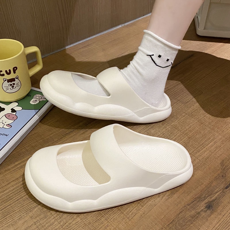 Dép Quai Ngang Chống Trượt Phong Cách Retro Dễ Thương