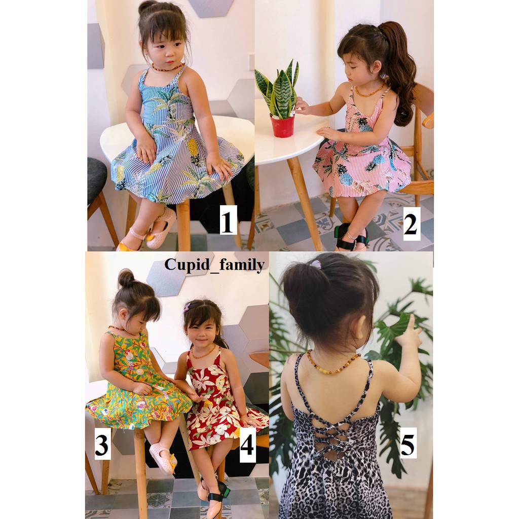 Váy lanh cho bé gái điệu đà - V3