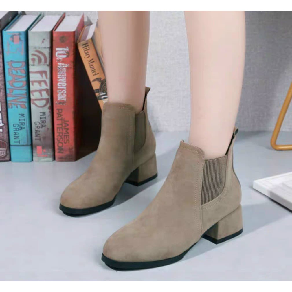 [QC CAO CẤP] BOOTS NỮ CHẤT LIỆU CO GIÃN KIỂU DÁNG SANG CHẢNH DA NHUNG MỀM CAO CẤP - BỐT NỮ CAO 3CM NHẬP KHẨU BAO BỀN ĐẸP