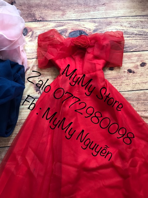 KÈM ẢNH/VIDEO THẬT - Đầm Maxi xoè bẹt vai kết hoa nổi SANG TRỌNG -MS30Y- Size M/L đến 57kg | BigBuy360 - bigbuy360.vn