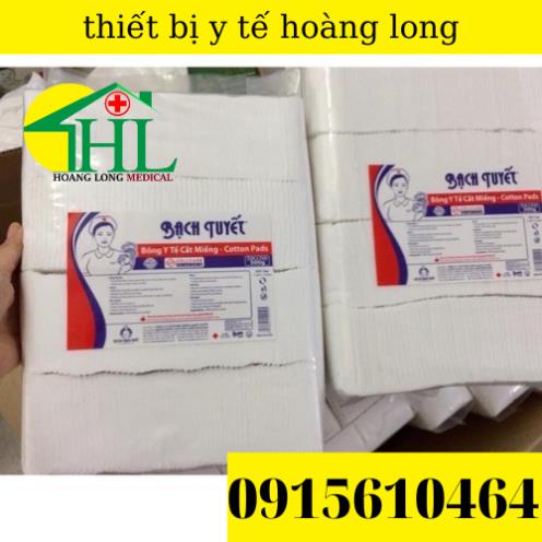 Bông Cắt Miếng 10x10cm 0,5kg, Vệ Sinh Cho Bé - Hàng Chính Hãng Bông Bạch Tuyết