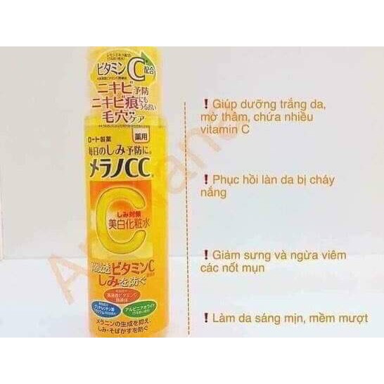 Dung dịch dưỡng trắng da Vitamin C Chống Thâm Nám Melano CC Whitening Lotion 170ml