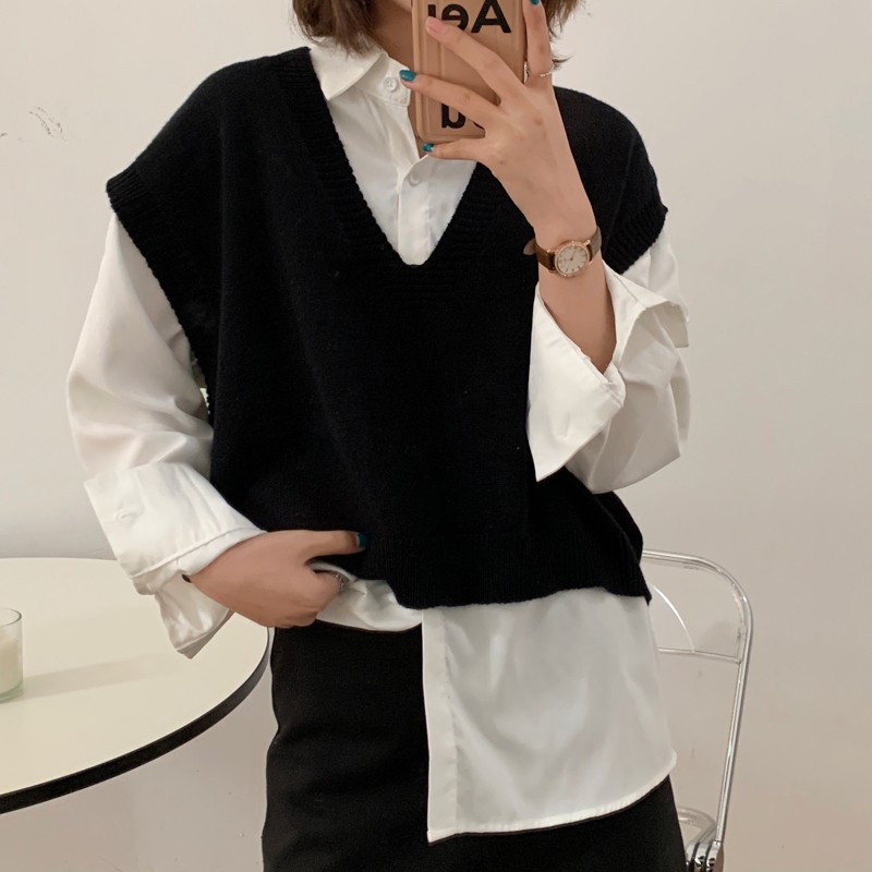 [SẴN] Áo gile len nữ Ulzzang Quảng Châu AGL1 | BigBuy360 - bigbuy360.vn