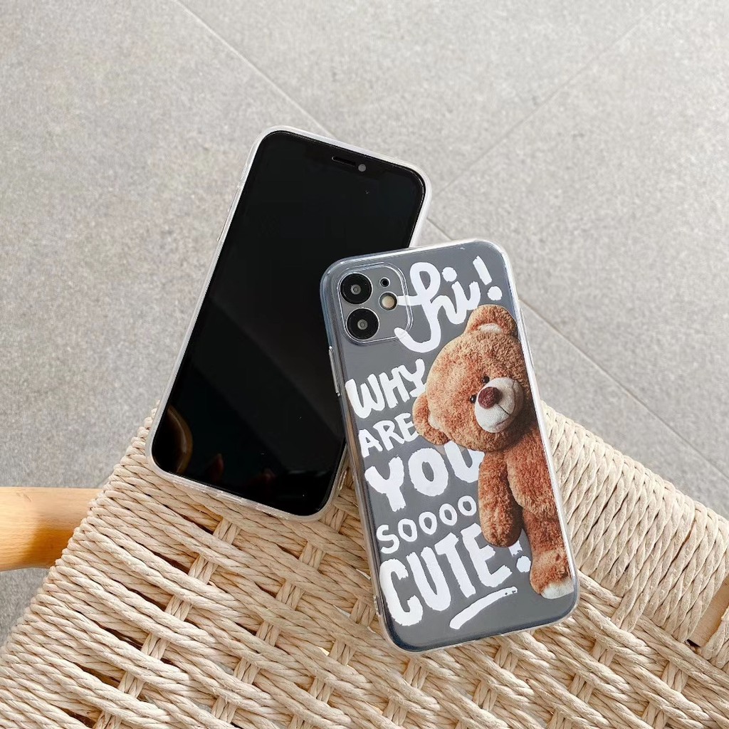 Ốp điện thoại hình gấu cho 7 8plus X Xr Xs Max 11 Pro Promax 12 mini 12 Pro Promax | BigBuy360 - bigbuy360.vn