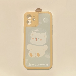 Ốp điện thoại chống sốc họa tiết gấu hoạt hình dễ thương cho iPhone12Pro 11 Xs max XR