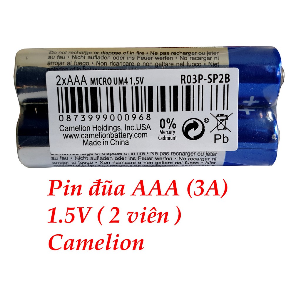 Pin vuông 9 volt - Pin AAA 1.5 Volt Camelion