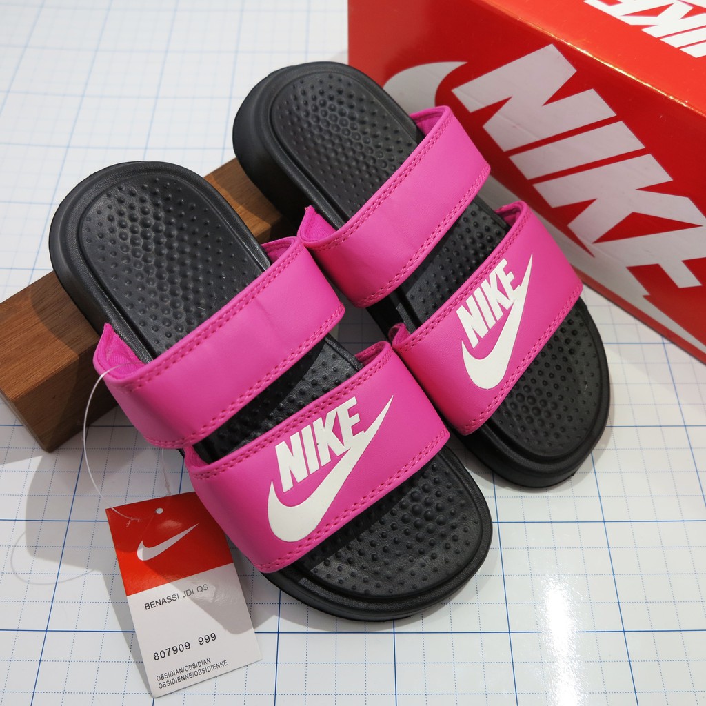 [Hộp Nk] Dép Nk Nike hai quai ngang nam nữ đầy đủ tem, mác, lót dày, tem size in nhiệt trong lót, hộp hãng Nk theo dép.