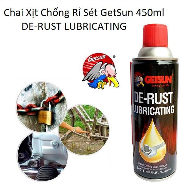 Chai xịt bôi trơn, tháo ren, chống gỉ sét getsun 450ml cao cấp cho ô tô