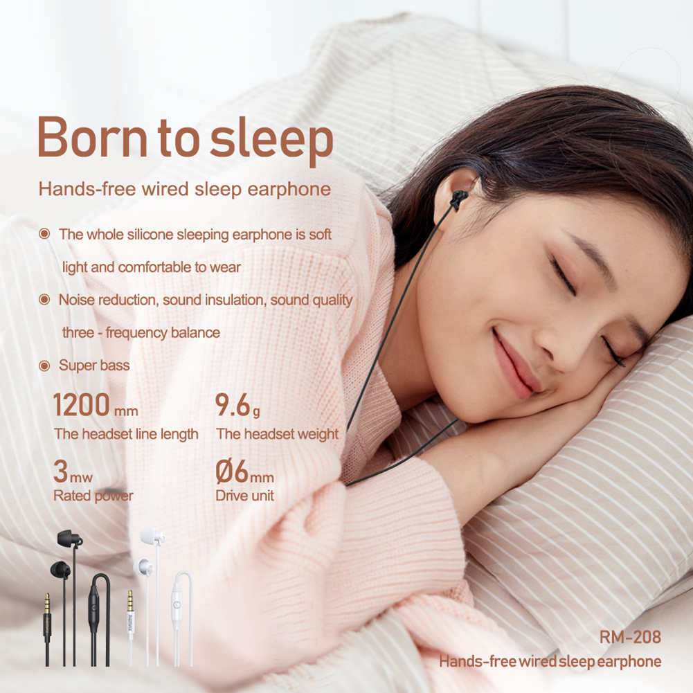 Tai Nghe Nhét Tai Remax Rm-208 Jack 3.5mm Âm Thanh Stereo Sống Động | BigBuy360 - bigbuy360.vn