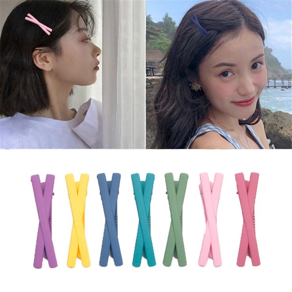 Kẹp tóc màu kẹo ngọt phong cách Hàn Quốc