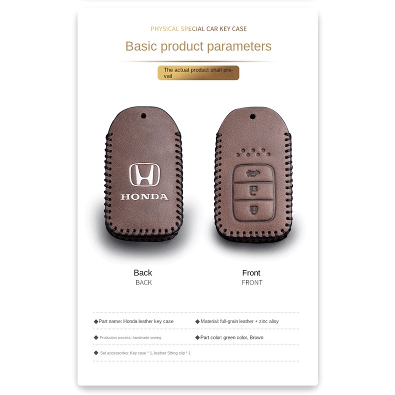 Ốp Da Bảo Vệ Chìa Khóa Xe Hơi Honda XRV Civic CRV Accord CITY Hrv