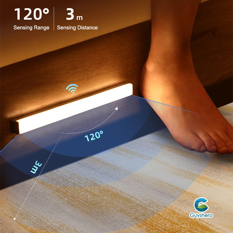 Đèn led cảm biến tự động thông minh không dây dùng pin sạc kích thước 10cm/21cm/30cm/50cm màu trắng/ ấm dạng hút từ tính | BigBuy360 - bigbuy360.vn